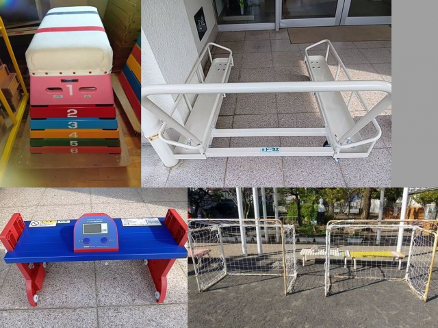 学校体育備品サッカーボールゴールネットバトミントンラケット他